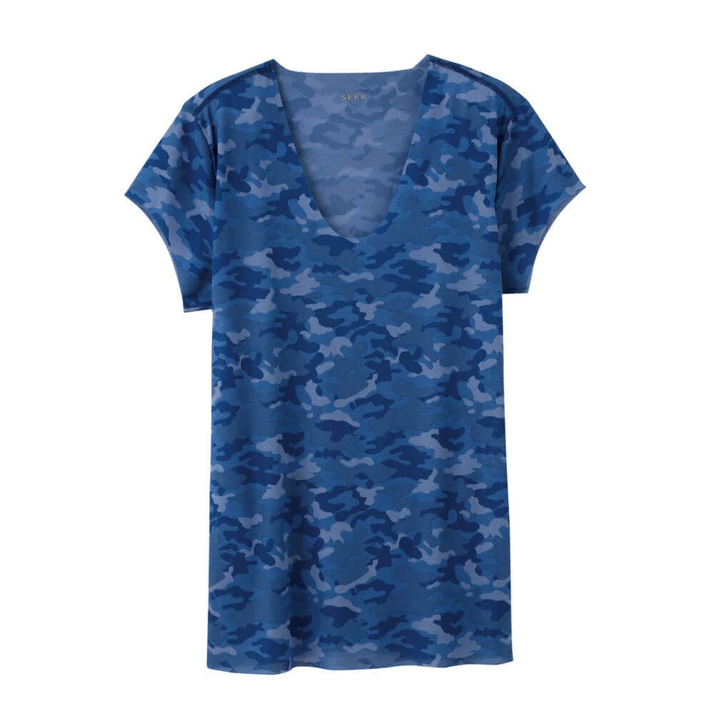 CUT OFF メッシュ】UネックTシャツ(短袖)(U首)【SALE