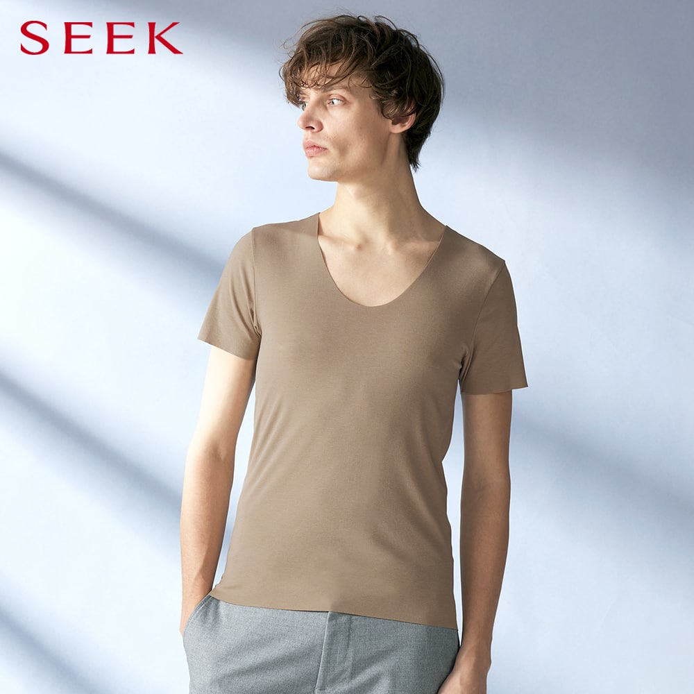 ＜GUNZE グンゼ＞ SEEK(シーク) UネックTシャツ(U首)(メンズ) ホワイト 3L