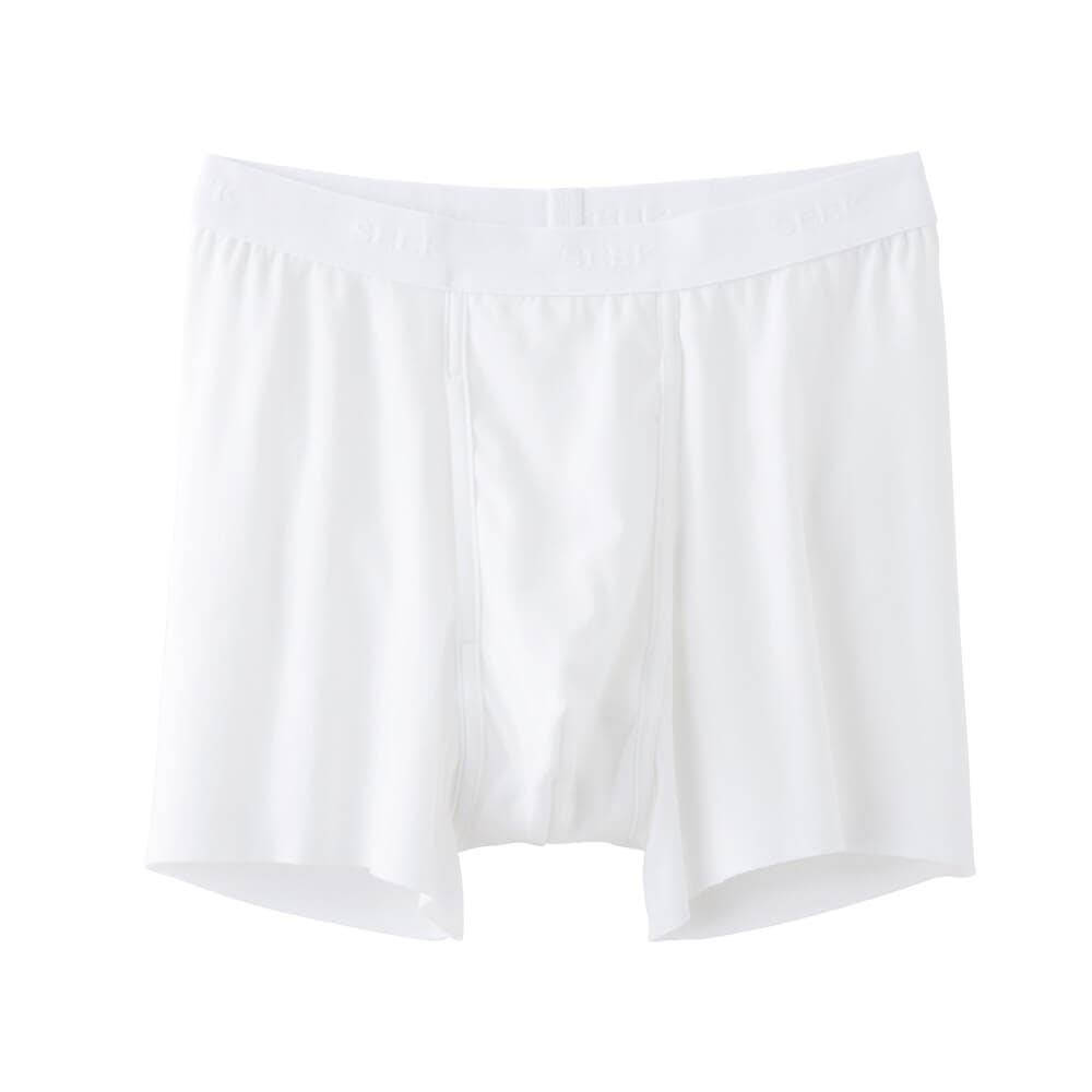 ボクサーパンツ 前あき メンズ M ホワイト メンズ