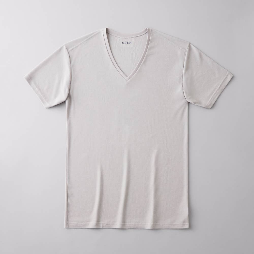 No.625923 　気になる首元をカバー メッシュ地使用の涼し気なTシャツ No.625923 気になる首元をカバー メッシュ地使用の涼し気なT