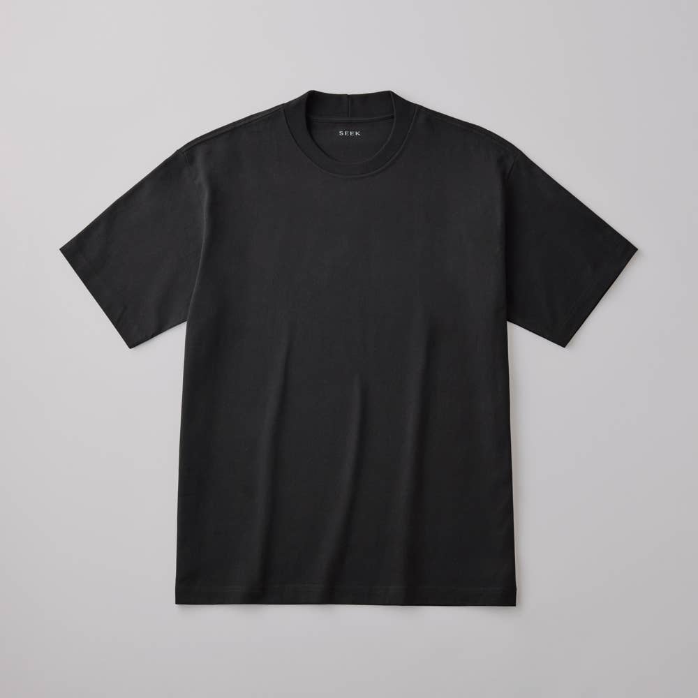 [100% Cotton] Crew Neck T-Shirt (Crew Neck) EEC013 Black