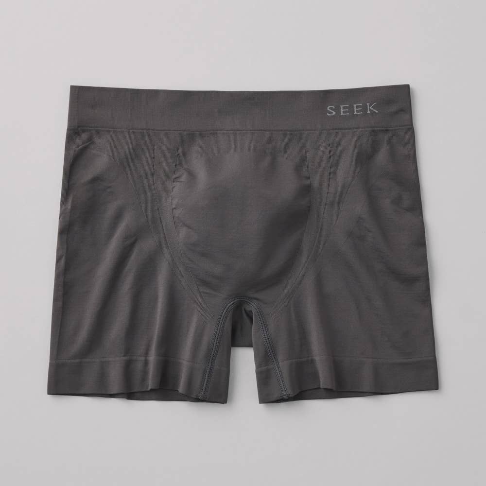 【立体成型】ハイゲージボクサーパンツ（前とじ） EEC180 チャコールグレー