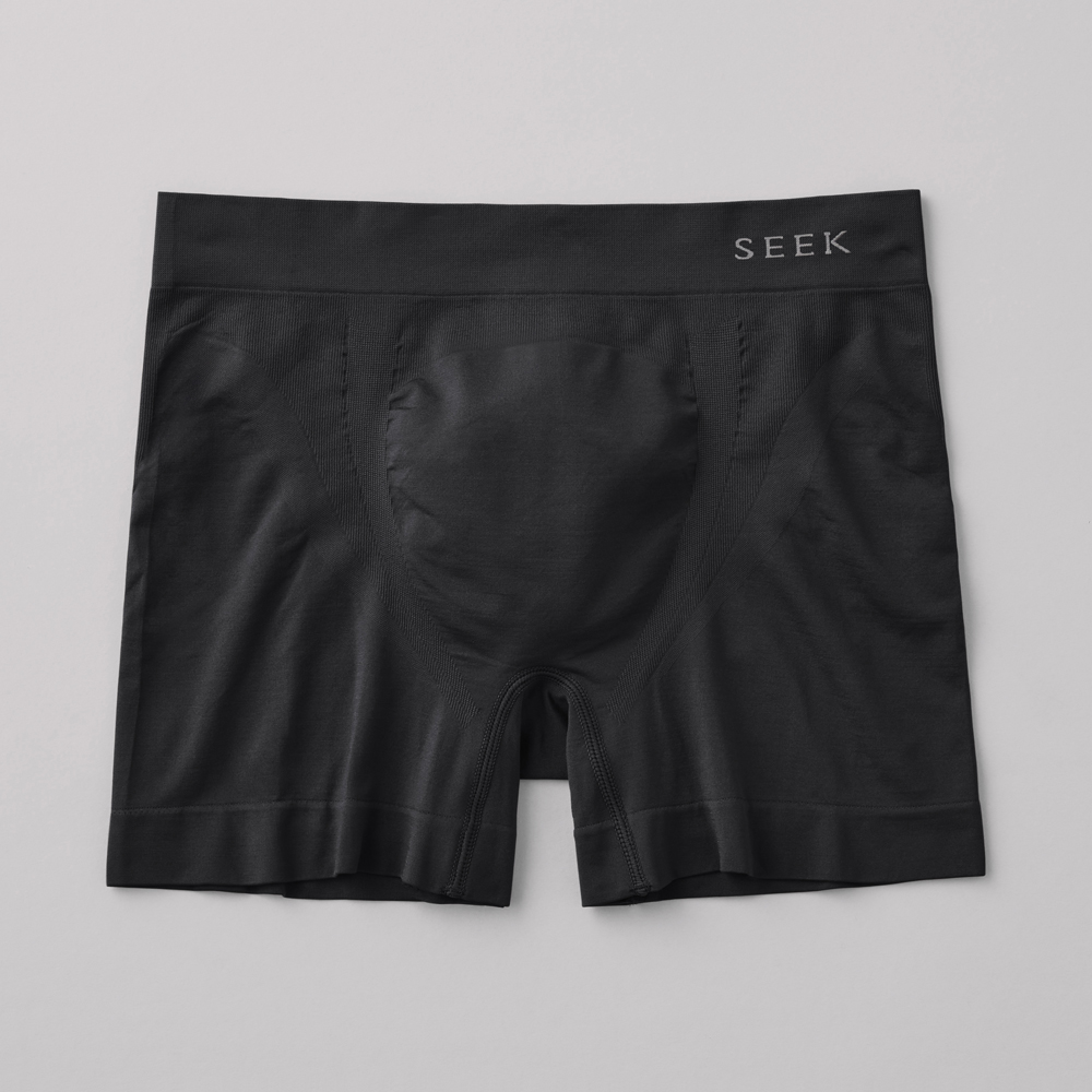 【立体成型】ハイゲージボクサーパンツ（前とじ） EEC180 ブラック