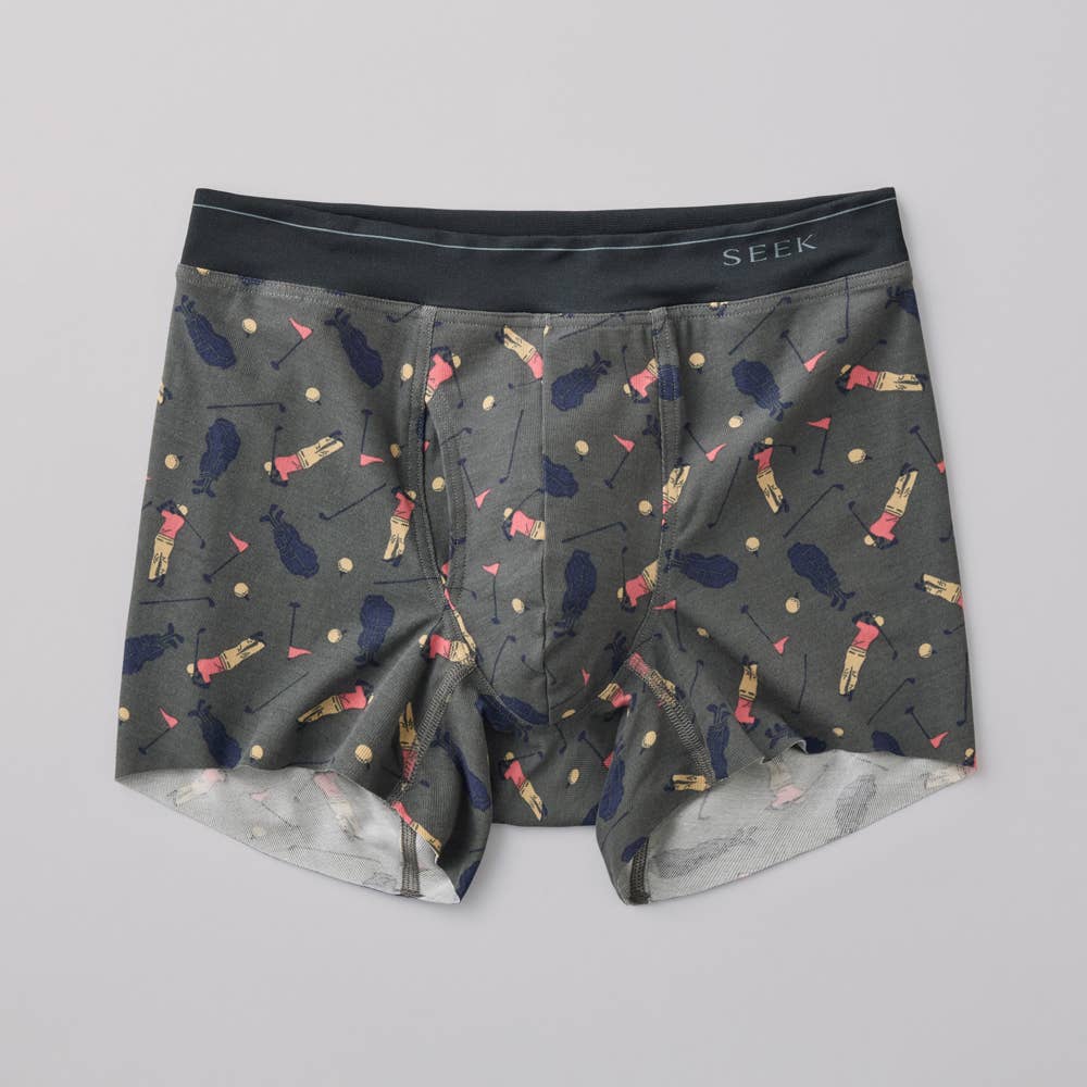 【裾きりっぱなし】ボクサーパンツ（前あき） EEC680C-00070 チャコールグレー