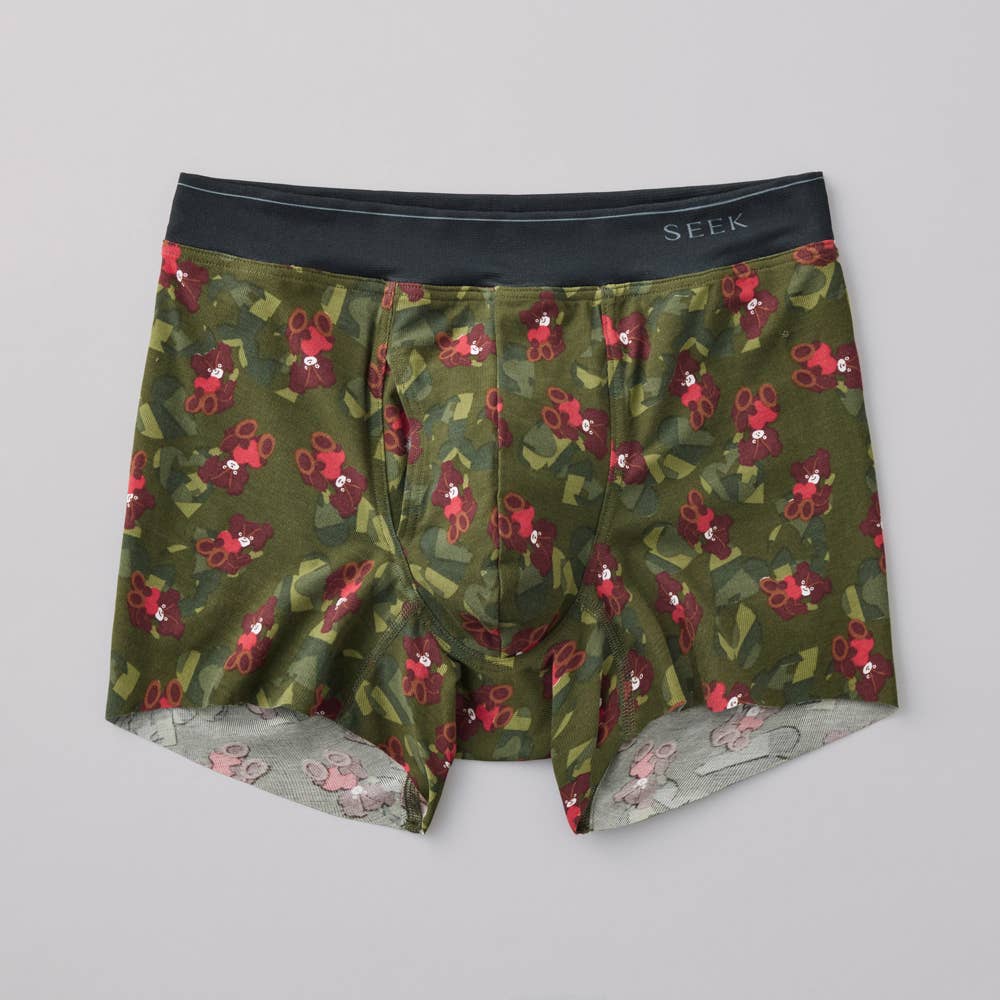 【裾きりっぱなし】ボクサーパンツ（前あき） EEC680E-00009 カーキー