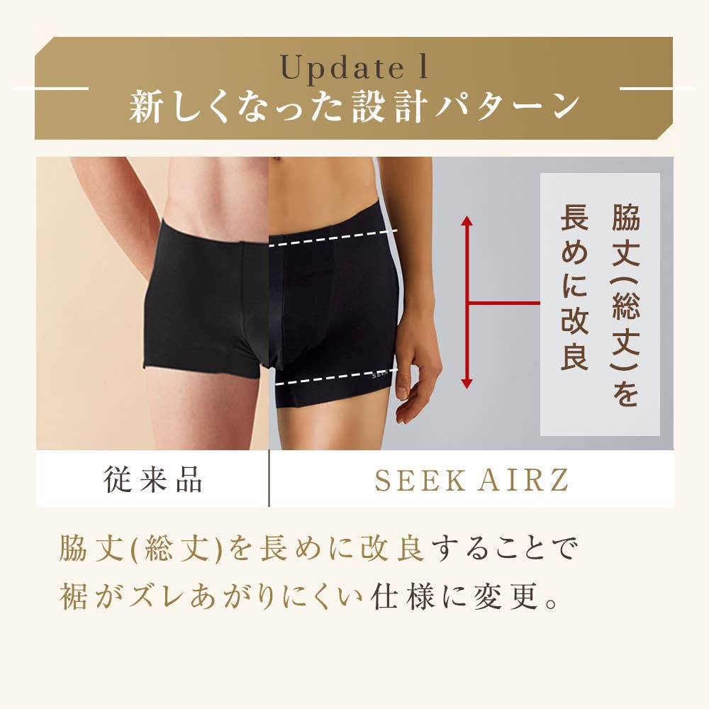 【腰ゴムなし】エアーズボクサーパンツ(前とじ) EEC880D-00063 E4