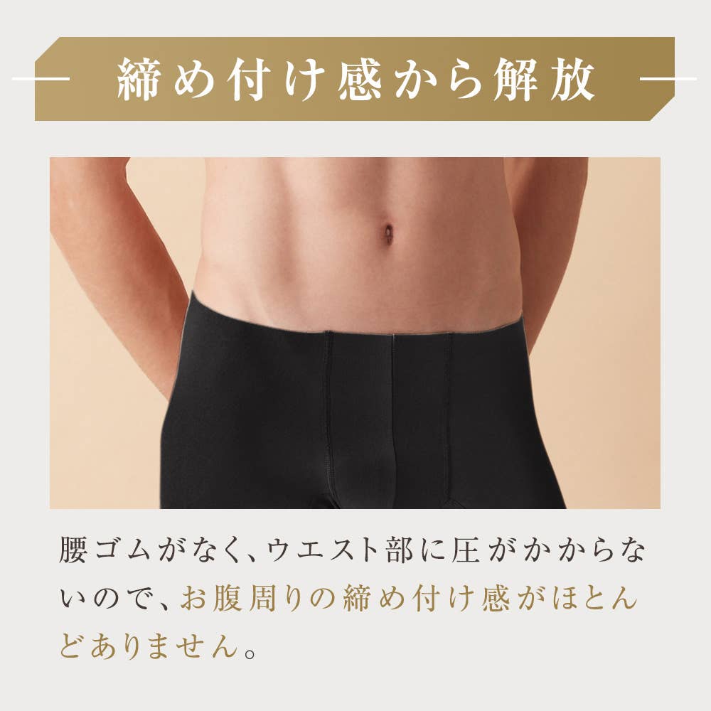 腰ゴムなし 締め付けにくい 千鳥柄 前とじ ボクサーパンツ EEC880D-000RP E6