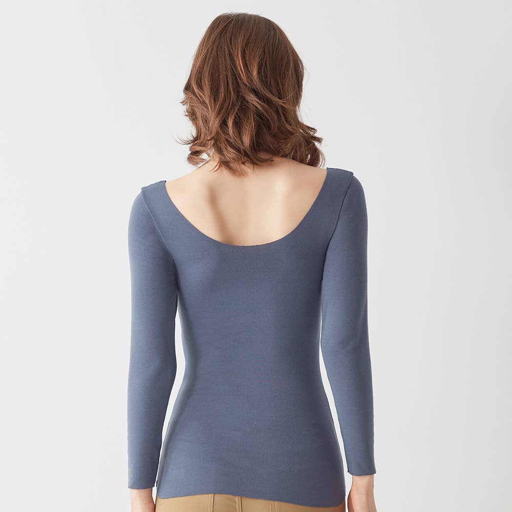 ネット限定お得福袋【8分袖ブラトップ(襟ぐり広め)】同色3枚セット【送料無料】 FK26L005 E6