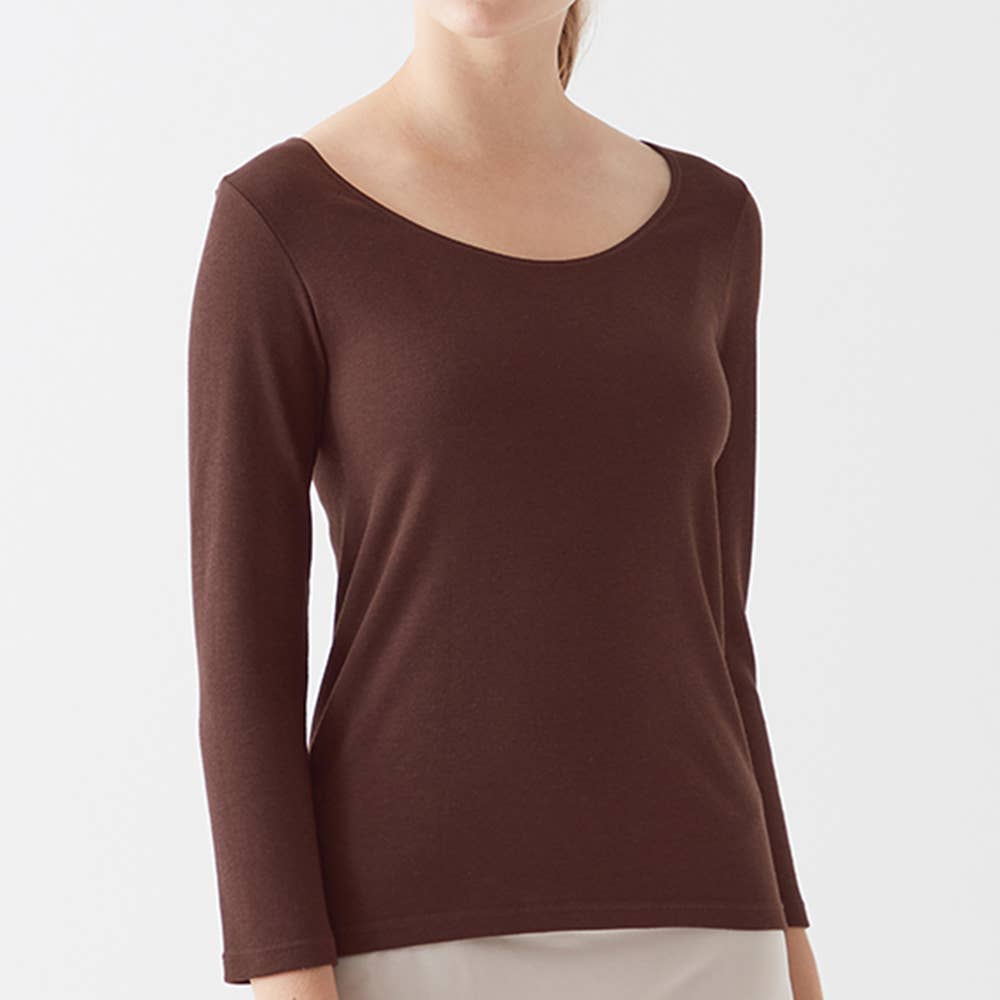 ネット限定お得福袋【冬の綿100% 8分袖インナー】同色3枚セット FK26L006 E5