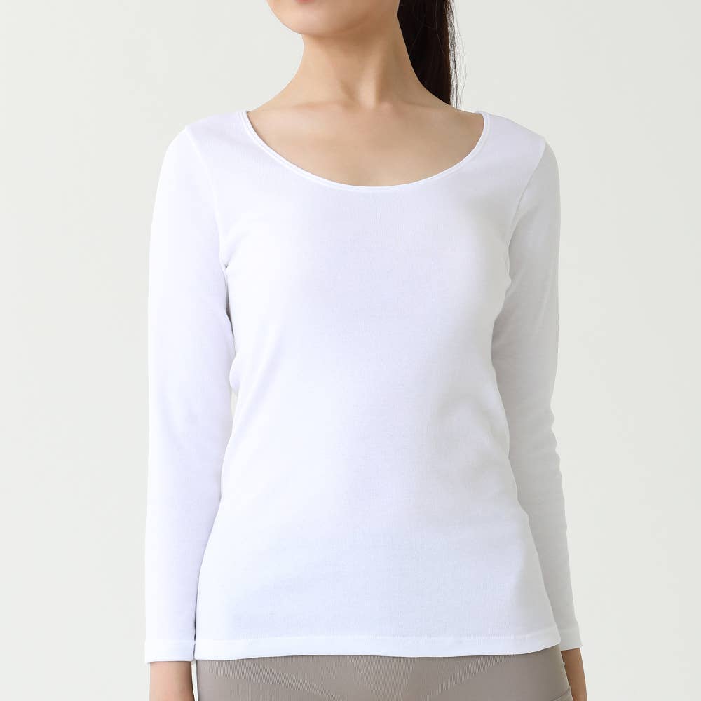 ネット限定お得福袋【冬の綿100% 8分袖インナー】同色3枚セット FK26L006 E7