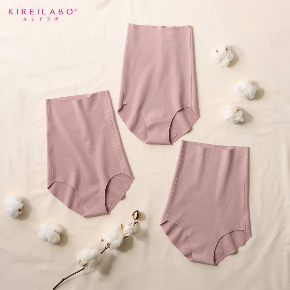 ネット限定お得福袋【完全無縫製　ハイウエストショーツ】同色3枚セット
