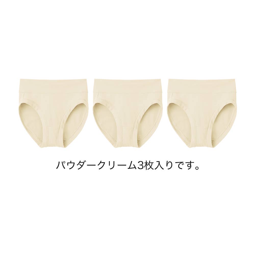 ネット限定お得福袋【シルク混レギュラーショーツ】同色3枚セット FK26L016 パウダークリーム