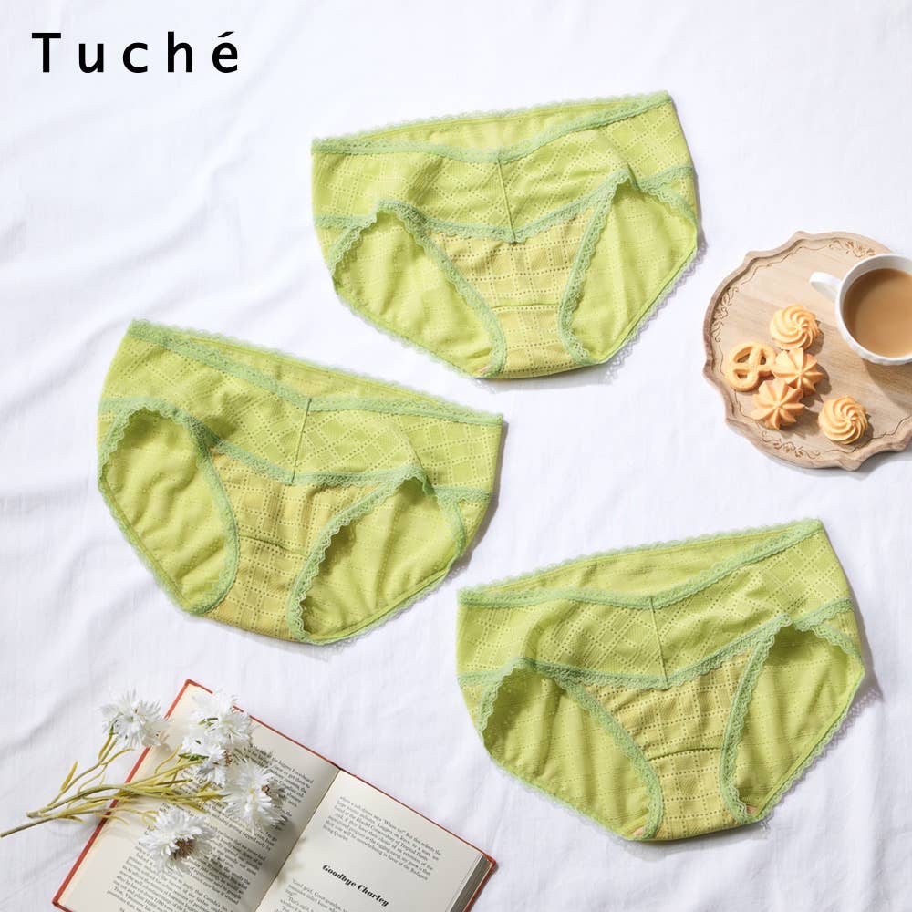 ネット限定お得福袋【総レースショーツ(股上浅め)】同色3枚セット