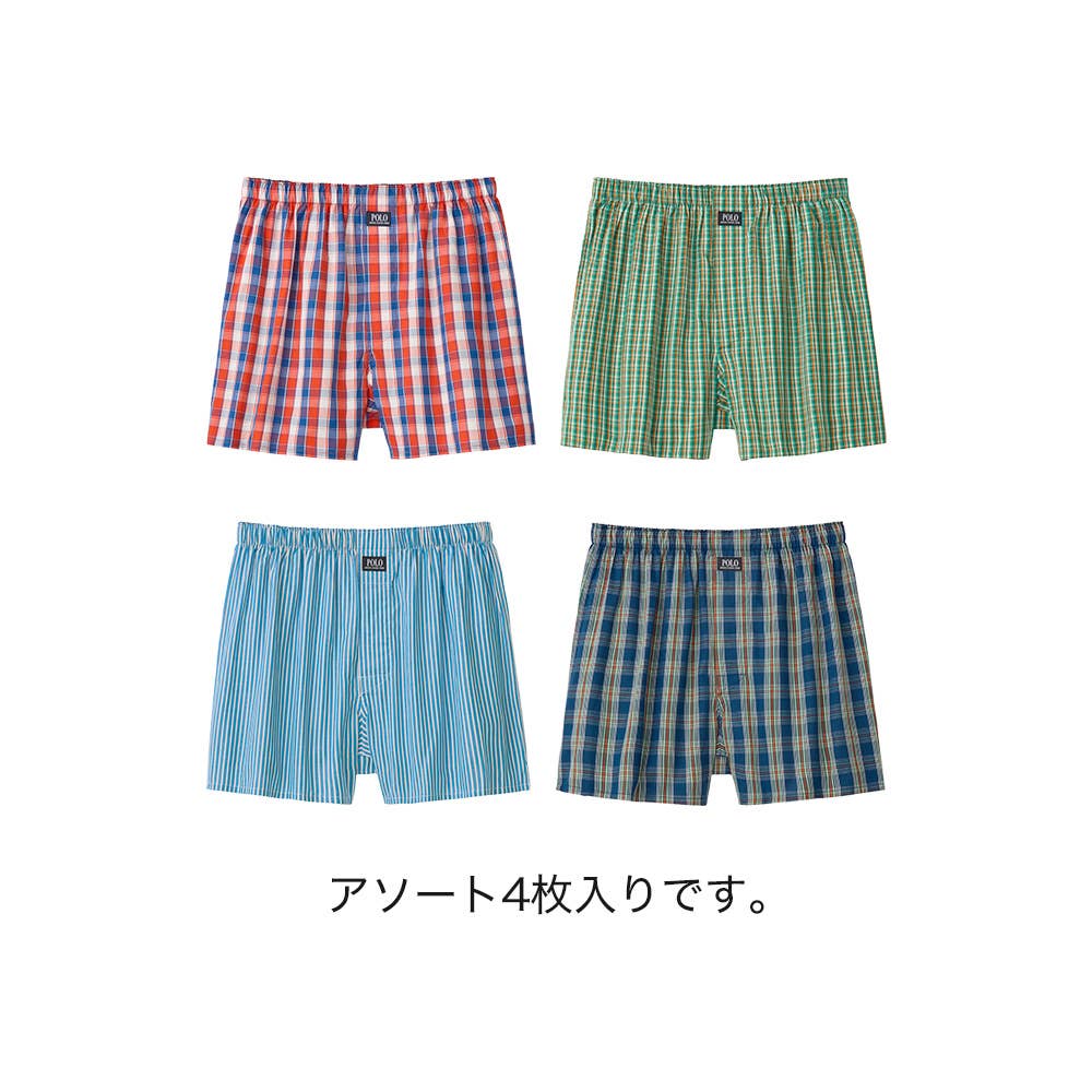 ネット限定お得福袋【トランクス（前あき）】4色セット FK26M007 セットカラー１