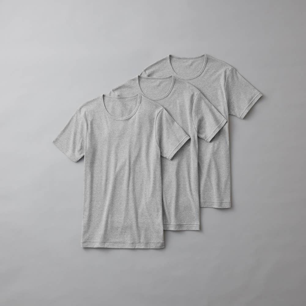 クルーネックTシャツ(3枚組) GM00133 グレーモク