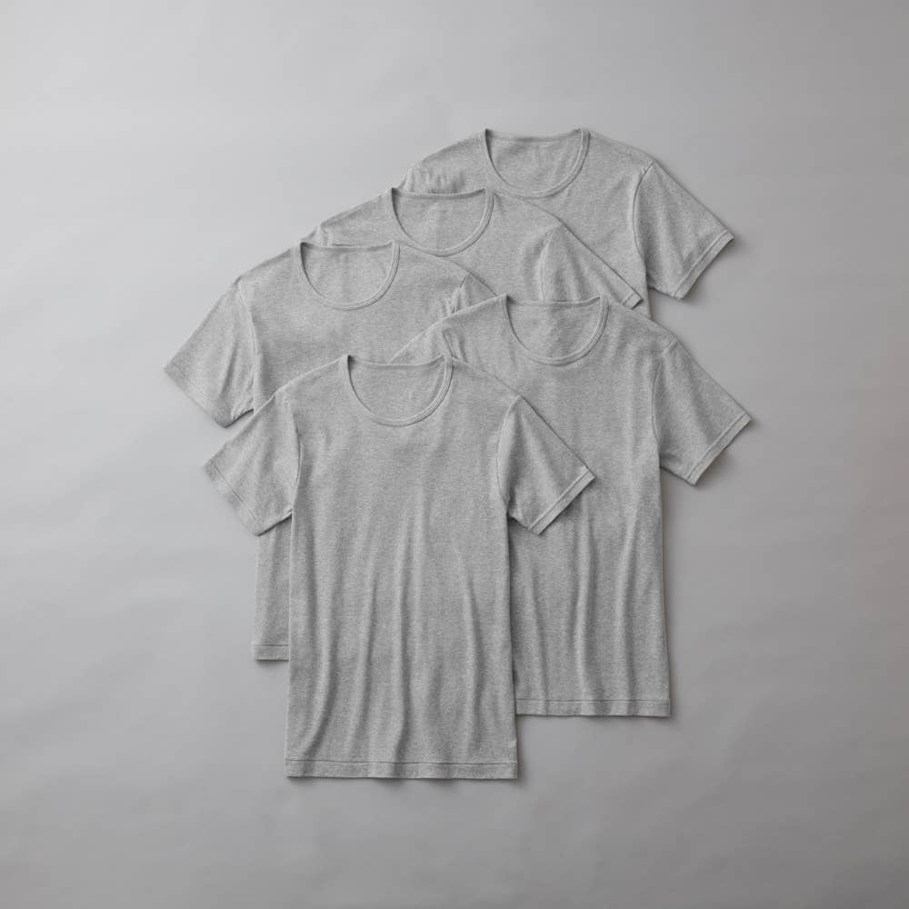 クルーネックＴシャツ（５枚組）【SALE】 GM00135 グレーモク