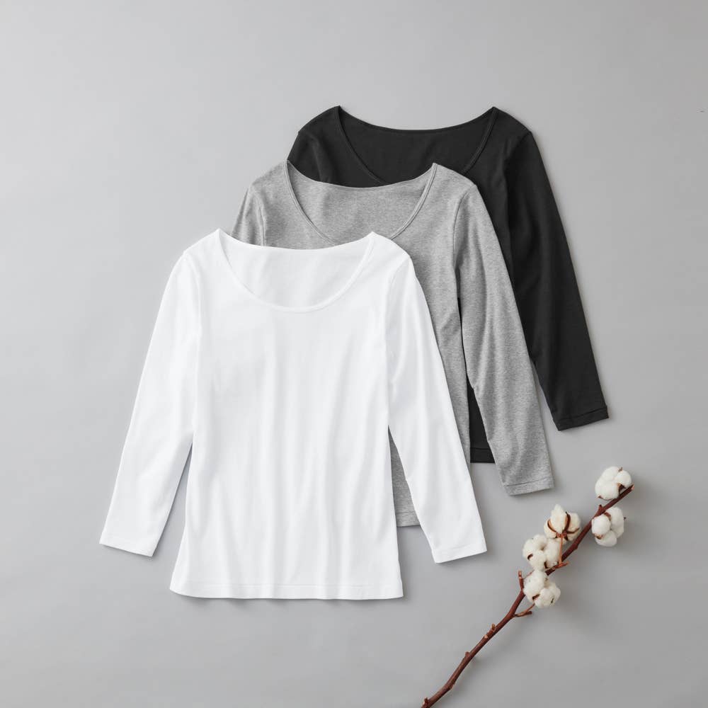 【G231】8分袖インナー（3枚組） GM00463 アソート