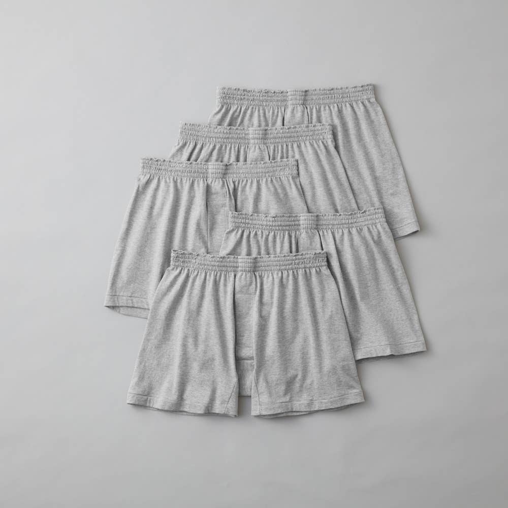 ニットトランクス（前あき）（５枚組） GM00915 グレーモク