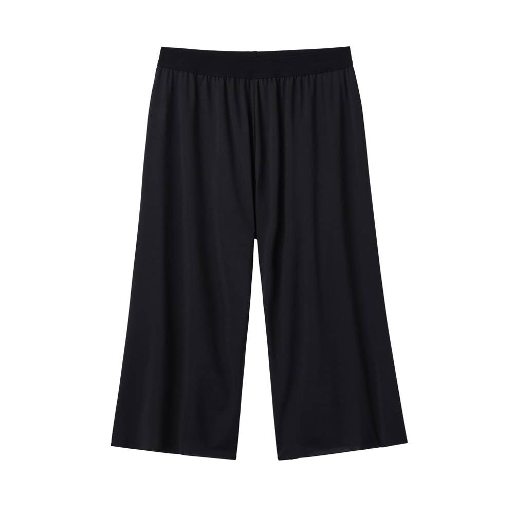 【in.P】ペチパンツ(ステテコ)(ひざ下丈)(前とじ)【SALE】 INP006A ブラック