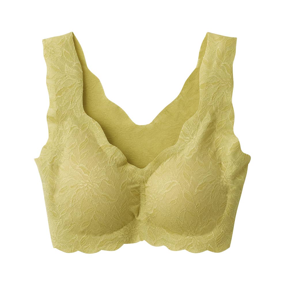 【ブラファンデ】ノンワイヤーブラジャー【まとめ買い割対象】 KB1655 イエロー