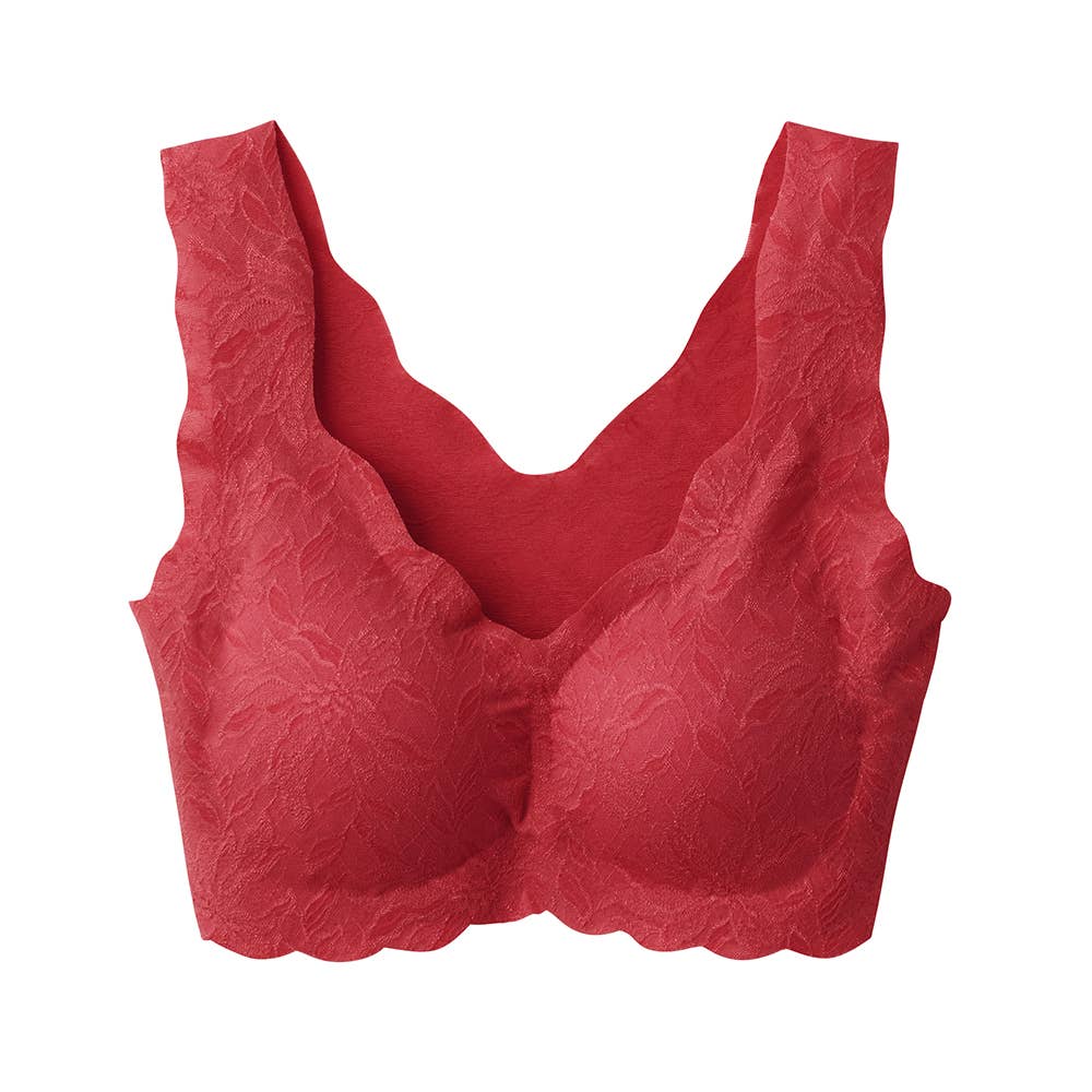 【ブラファンデ】ノンワイヤーブラジャー【まとめ買い割対象】 KB1655 レッド