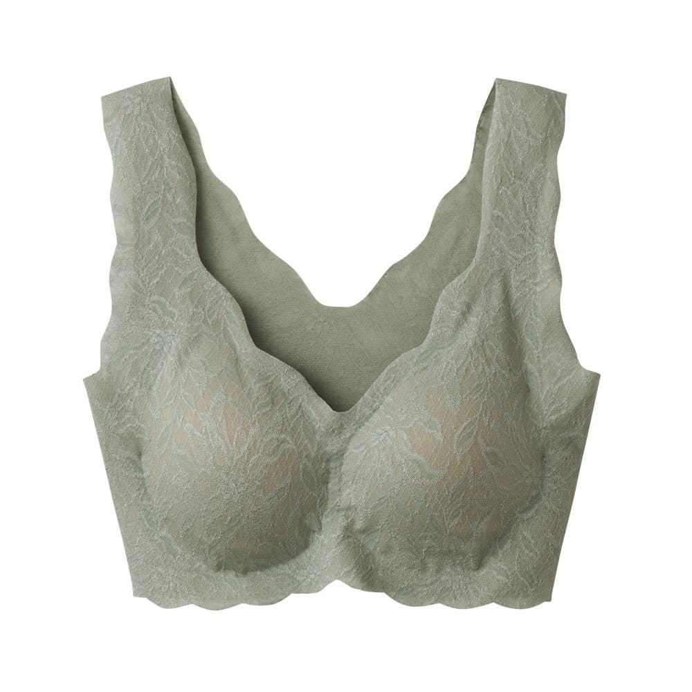【ブラファンデ】ノンワイヤーブラジャー【まとめ買い割対象】 KB1655 スモークグリーン