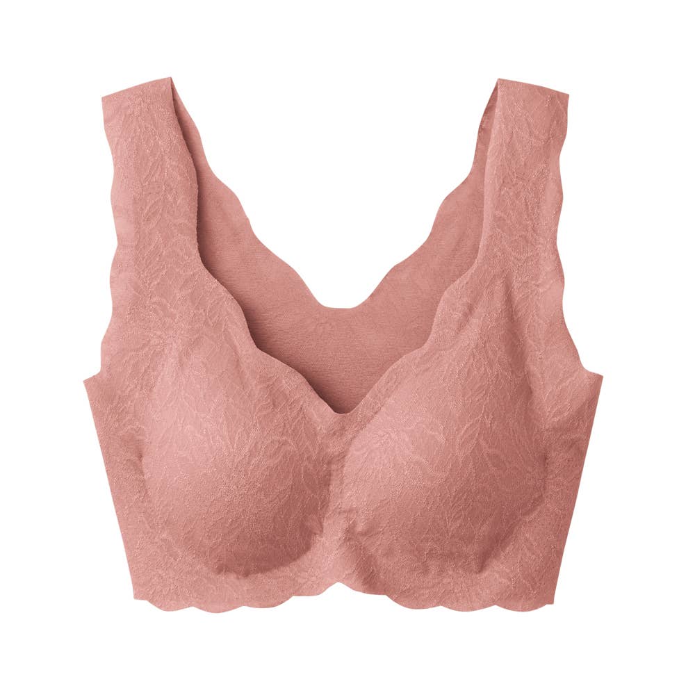 【ブラファンデ】ノンワイヤーブラジャー【まとめ買い割対象】 KB1655P Mサーモンピンク