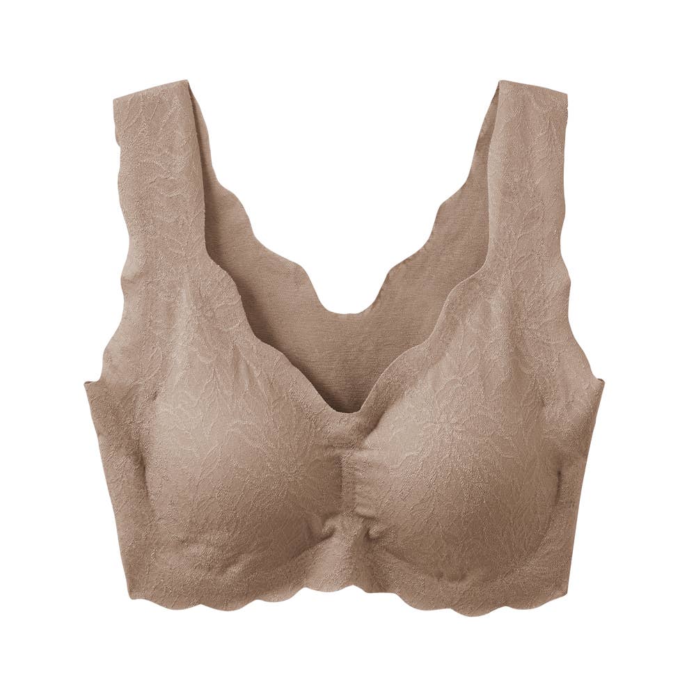 【ブラファンデ】ノンワイヤーブラジャー【まとめ買い割対象】 KB1655P モカ