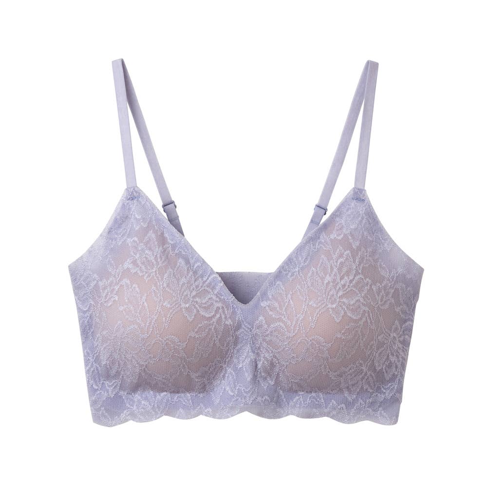 【ブラファンデ】ノンワイヤーブラジャー(アジャスター付き)【セット割対象】 KB1792P チョークブルー