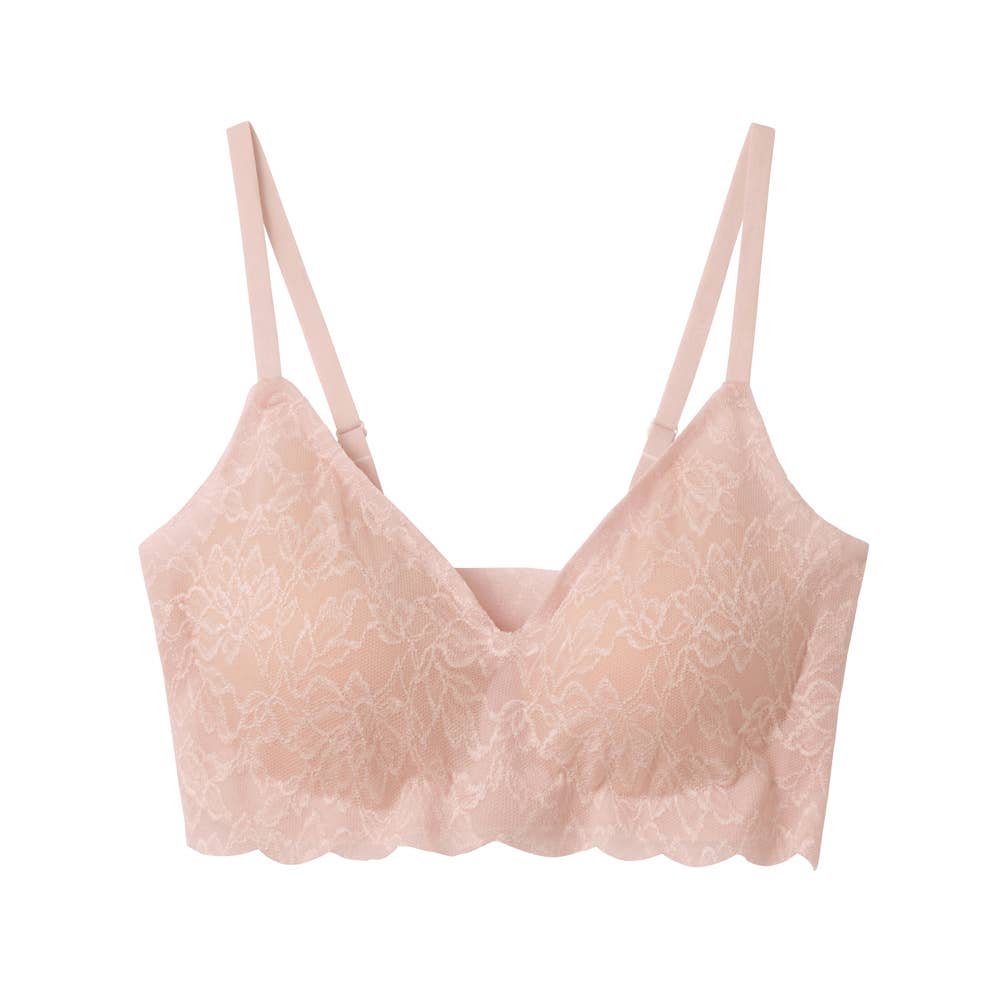 【ブラファンデ】ノンワイヤーブラジャー(アジャスター付き) KB1792P スモークピンク