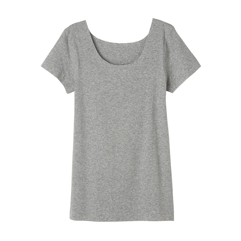 【完全無縫製】2分袖インナー KB2052B グレーモク