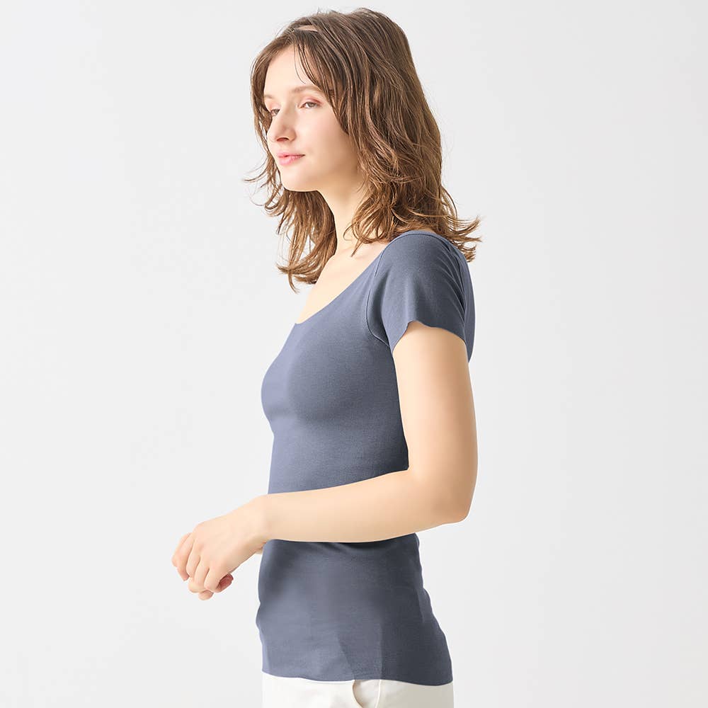 【完全無縫製】2分袖インナー KB2052B E12