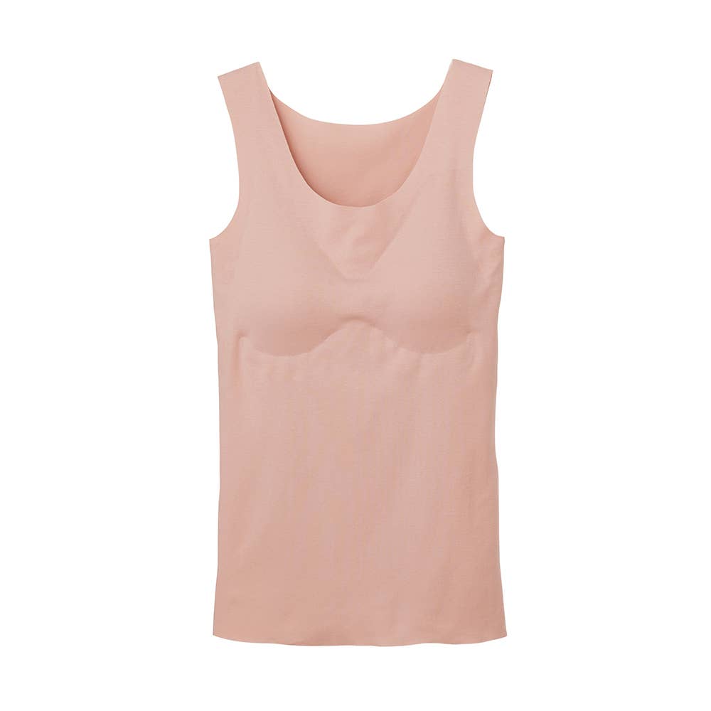 【完全無縫製】カップ付きタンクトップ KB2058B マルシェピンク