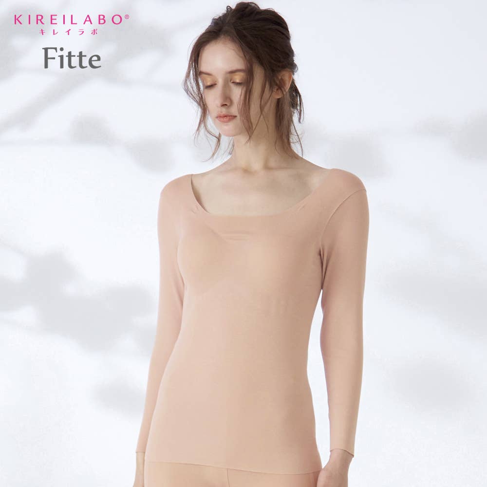 Fitte(完全無縫製)8分袖インナー(パッド付)