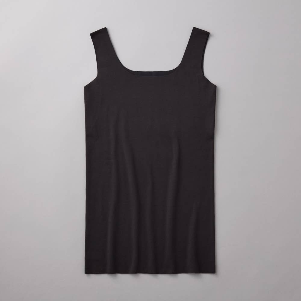 【完全無縫製×肌側オーガニックコットン100％】汗取り付きタンクトップ KB2553P ブラック