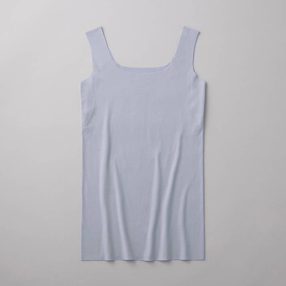 【完全無縫製×肌側オーガニックコットン100％】汗取り付きタンクトップ KB2553P ノーブルスカイ