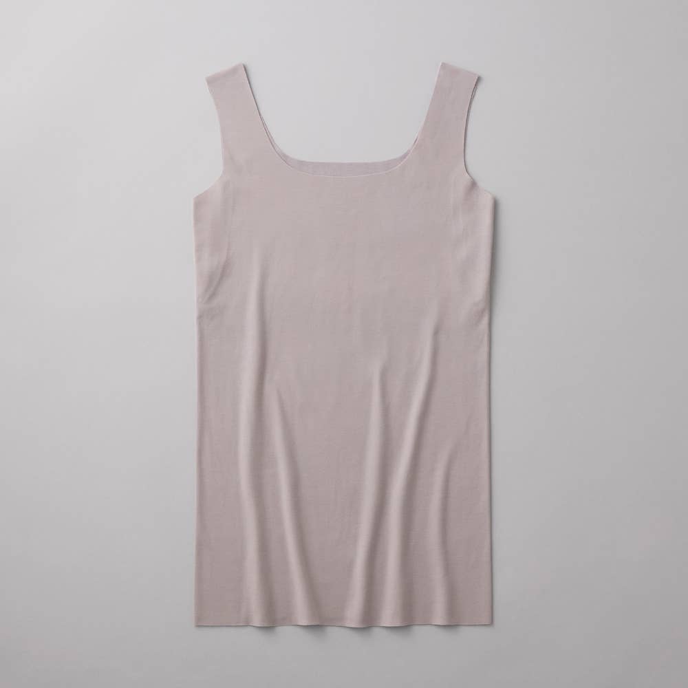 【完全無縫製×肌側オーガニックコットン100％】汗取り付きタンクトップ KB2553P グレースベージ