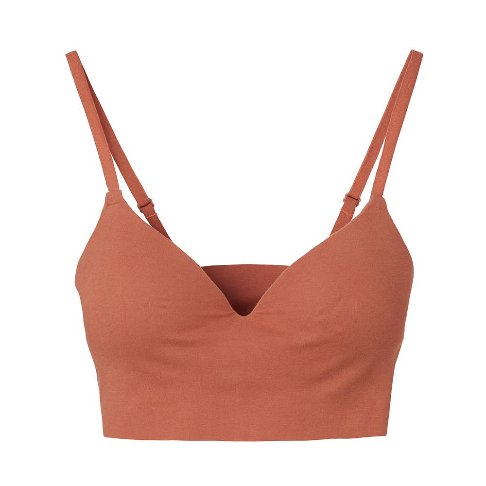 【Fitte】ノンワイヤーブラジャー【SALE】 KB305561 ライトレンガ