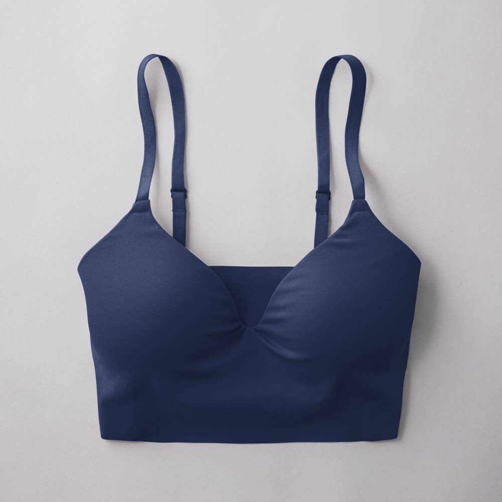 【Fitte】ノンワイヤーブラジャー【まとめ買い割対象】 KB3055K イエールネービー