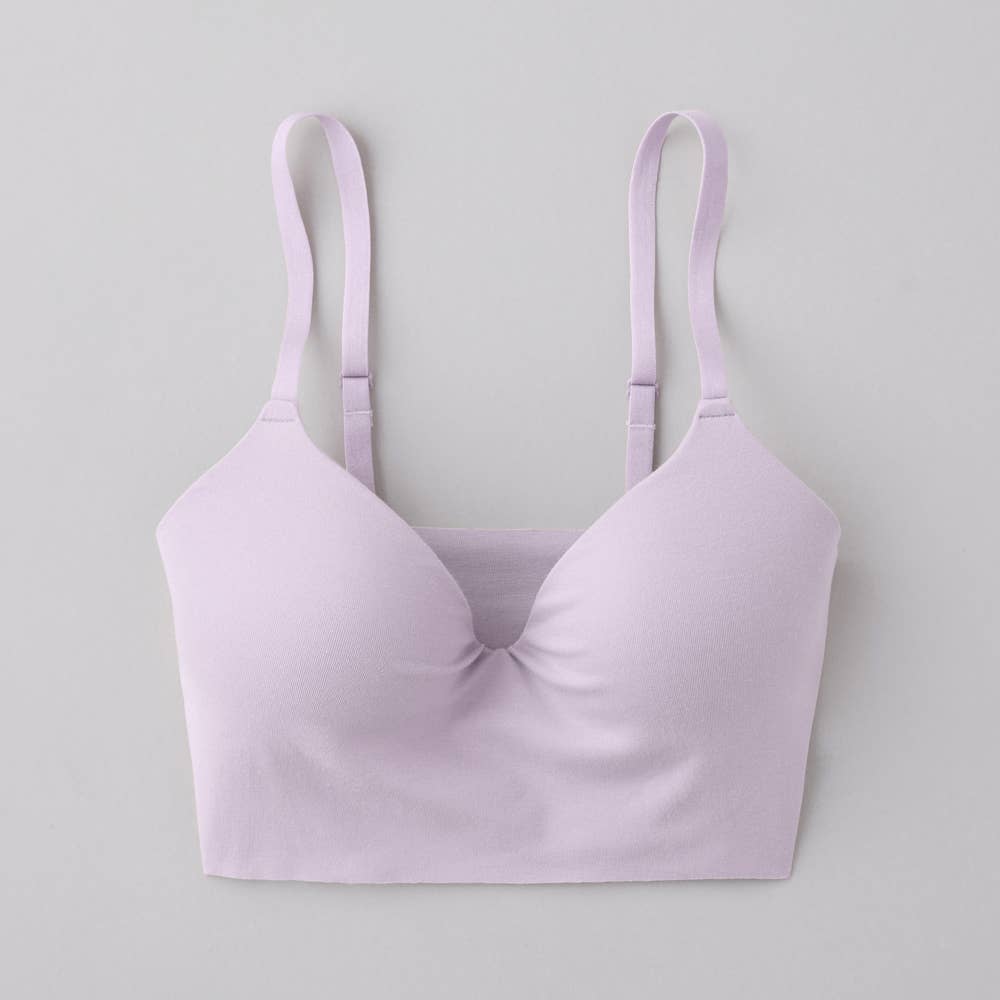 【Fitte】ノンワイヤーブラジャー KB3055K ライラック