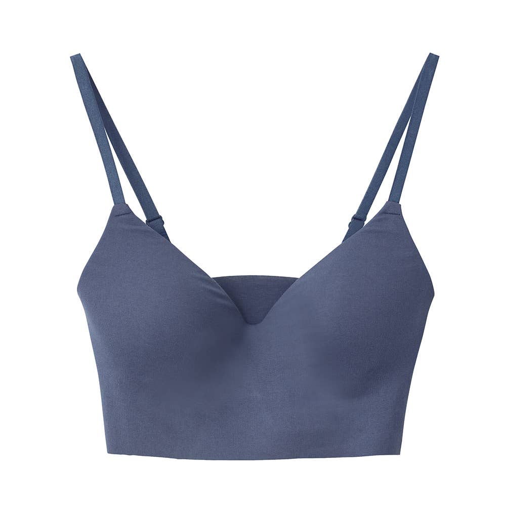 【Fitte】ノンワイヤーブラジャー【SALE】 KB3055YM インディゴブルー