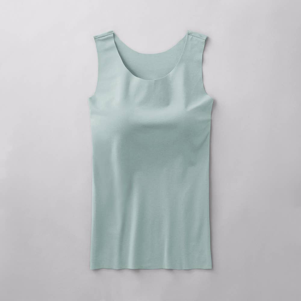 【Fitte】ブラタンクトップ(ラウンドネック) KB3158K エバーグリーン