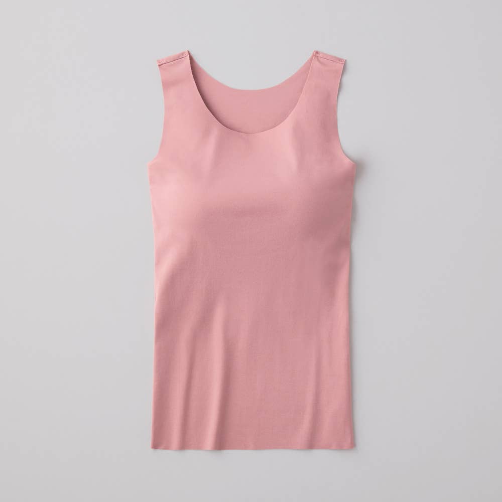 【Fitte】ブラタンクトップ(ラウンドネック) KB3158K クワイエットピーチ