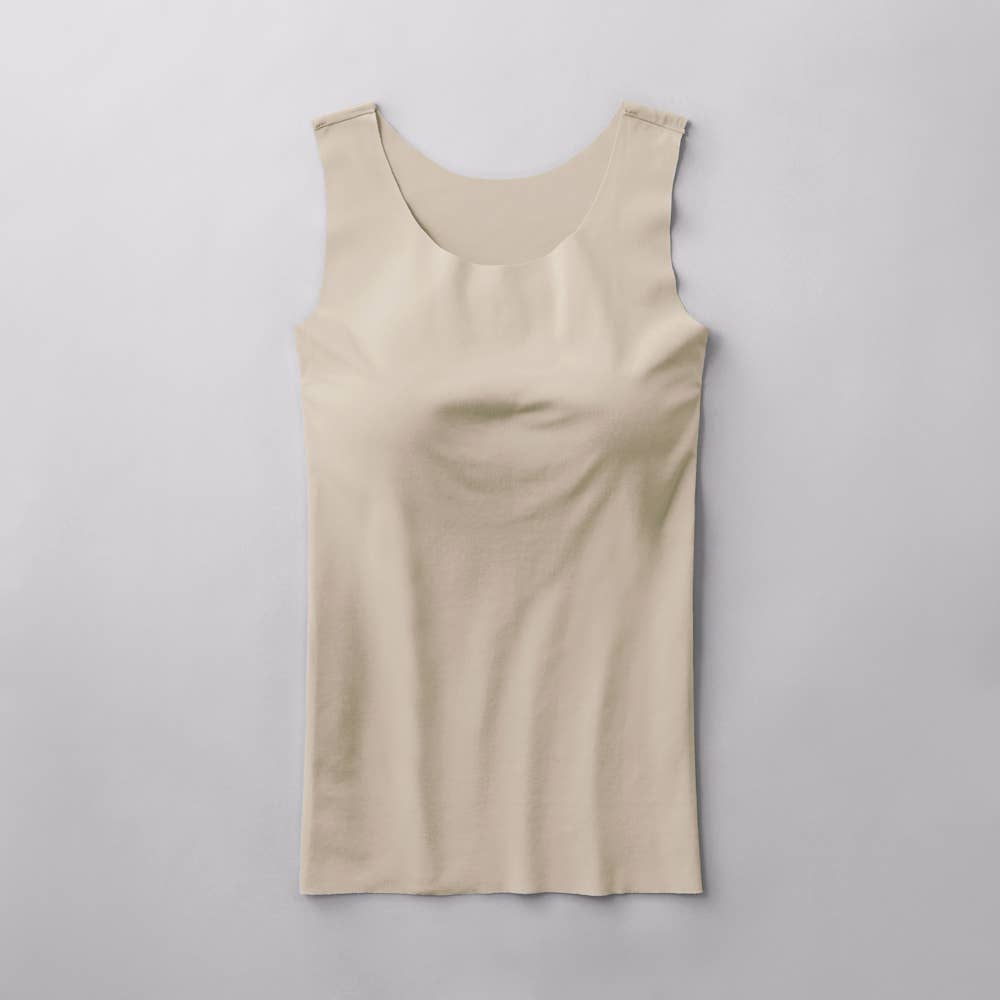 【Fitte】ブラタンクトップ(ラウンドネック) KB3158K ホワイトベージュ