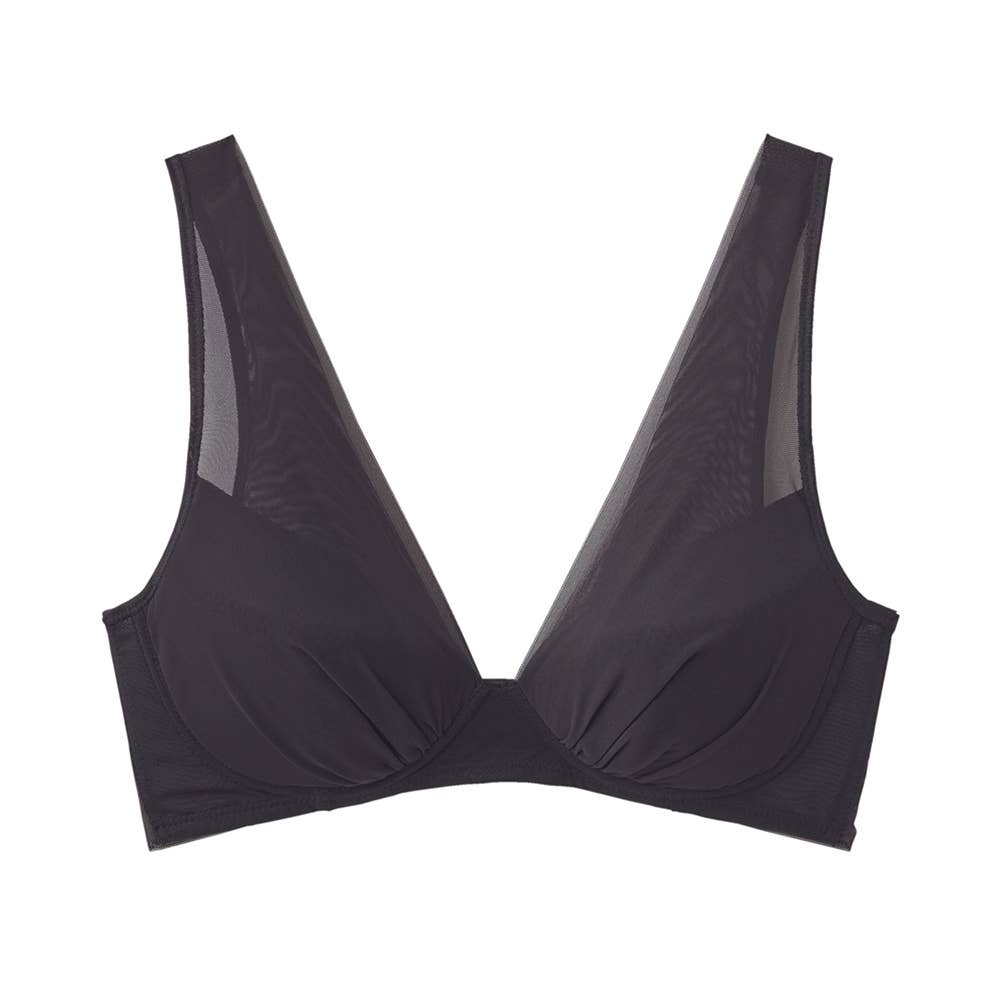 【軽Make(背中キレイ)】ノンワイヤーブラジャー KB4392 ブラック