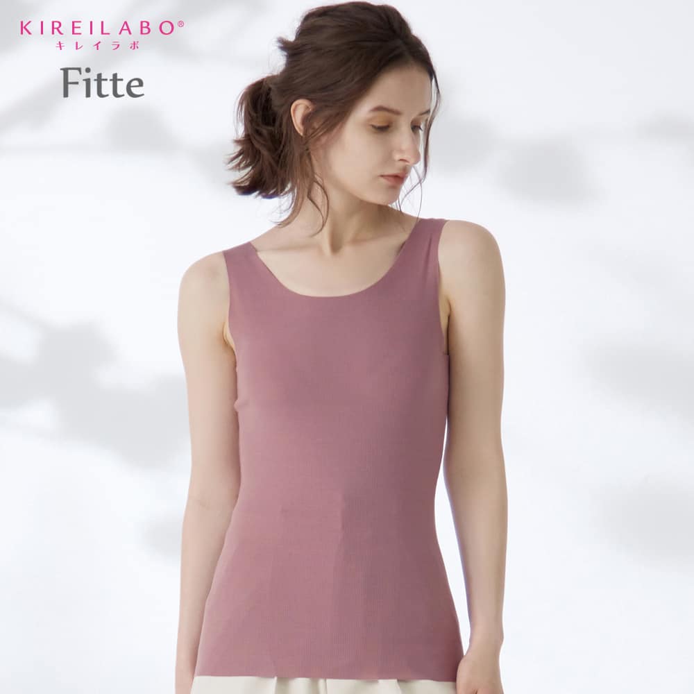 Fitte（カットオフ リブ）】タンクトップ【SALE】 KB5054N :レディース