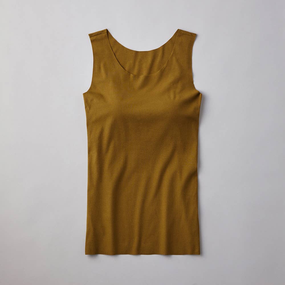 Fitte（カットオフ リブ）】タンクトップ（パッド付）【SALE