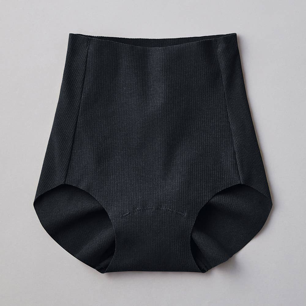 【Fitte(カットオフ リブ)】レギュラーショーツ【SALE】 KB5070K ブラック
