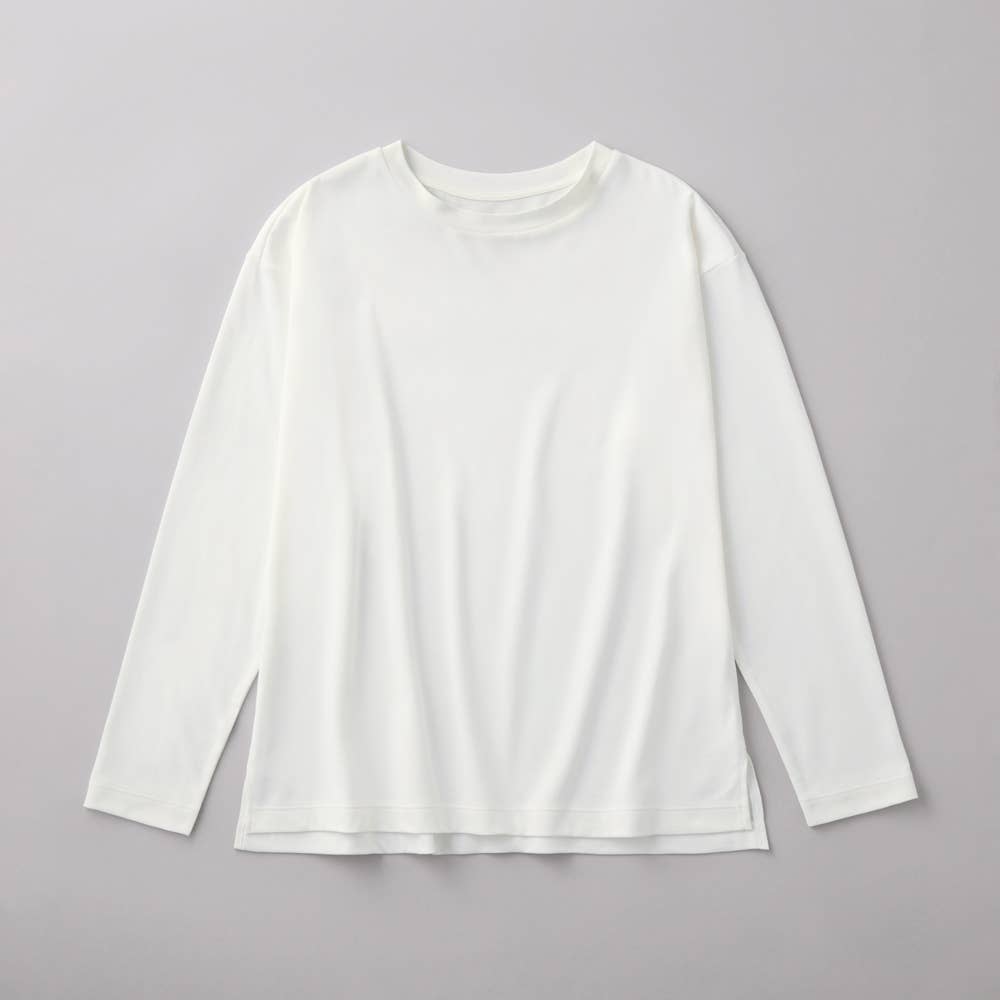 【Fitte】ロングスリーブTシャツ KB5146P オフホワイト