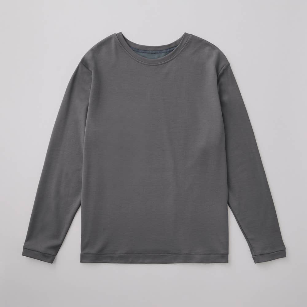 【Fitte】長袖オーバーシャツ【SALE】 KB5246P チャコールグレー